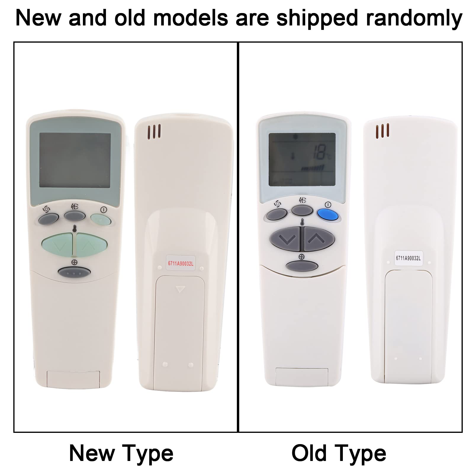 Air Conditioner Remote Control for LG 6711A90032L, Remote Control Replacement for LG Air Conditioner Remote