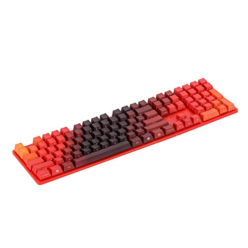 104 Keys Side-Printed PBT Keycaps Gradient Color Dyeing Sublimation OEM Profile for Cherry MX Gaming Mechanical Keyboard DIY Replacement (Blue)