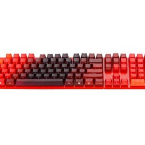 104 Keys Side-Printed PBT Keycaps Gradient Color Dyeing Sublimation OEM Profile for Cherry MX Gaming Mechanical Keyboard DIY Replacement (Blue)