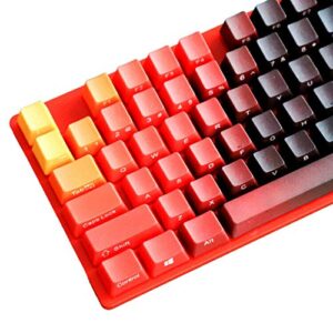 104 Keys Side-Printed PBT Keycaps Gradient Color Dyeing Sublimation OEM Profile for Cherry MX Gaming Mechanical Keyboard DIY Replacement (Blue)