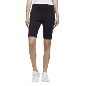 adidas women's moment shorts black/white small