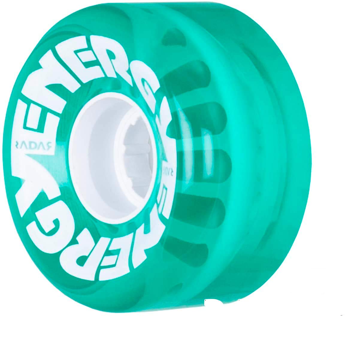 Radar Wheels - Energy 62 - Roller Skate Wheels - 4 Pack of 78A 32mm x 62mm Quad Skate Wheels (Clear Green)