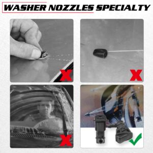 OTUAYAUTO Front Windshield Washer Nozzles, Replacement for Jeep Wrangler 2013-2018 Jeep Wrangler JK 2013-2023 - Replaces OEM #: 68164356AB, Spray Jet Kit (pack of 2)