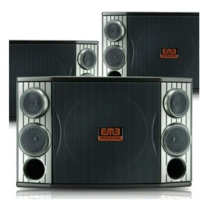 EMB KTV800 800W 10" 3-Way Karaoke Speaker KTV with Bass Reflex | Type Bass Refiex Type: System 3-Way, 5 Speakers | Tweeters/squawkers Set on Both Sides - (2 Speakers)