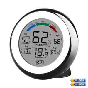 digital hygrometer indoor thermometer humidity gauge with touchscreen humidity monitor indicator room thermometer with temperature humidity gauge for home office greenhouse