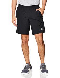 adidas men's run it short personal best 3-stripes black small 9"