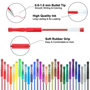 Shuttle Art Gel Pens, 60 Pack Gel Pen Set 30 Colored Gel Pen with 30 Refills for Adults Coloring Books Drawing Doodling Crafts Scrapbooking Journaling