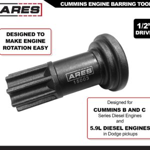 ARES 15003 - Engine Barring Tool for Cummins - Makes Engine Rotation Easy - Use with Cummins B and C Series Diesel Engines and Use with Dodge Pickup 5.9-Liter Diesel Engines