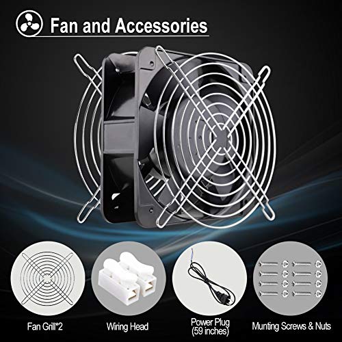 Wathai AC High Airflow Fan 15050 150mm x 50mm 6 inch 110V 120V Cooling Ventilation Exhaust Cooling Fan