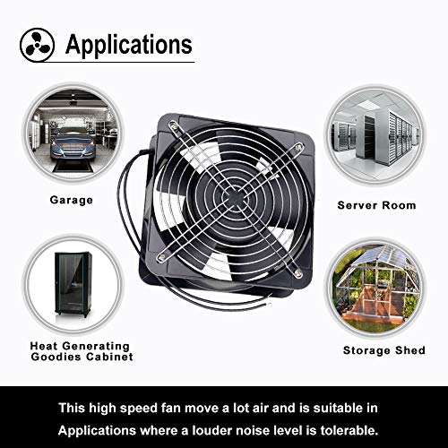 Wathai AC High Airflow Fan 15050 150mm x 50mm 6 inch 110V 120V Cooling Ventilation Exhaust Cooling Fan