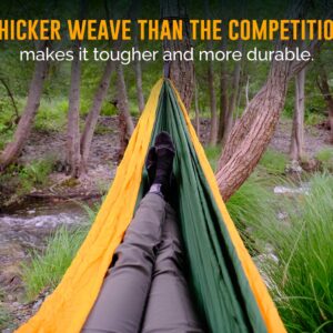 Ryno Tuff X-Large 2 Person Camping Hammock with Mosquito Net - Compact Double Hammock with Bug Net, Pocket, Tree Straps & Heavy Duty Carabiners - Parachute Grade Nylon Can Hold Over 600lbs of Weight