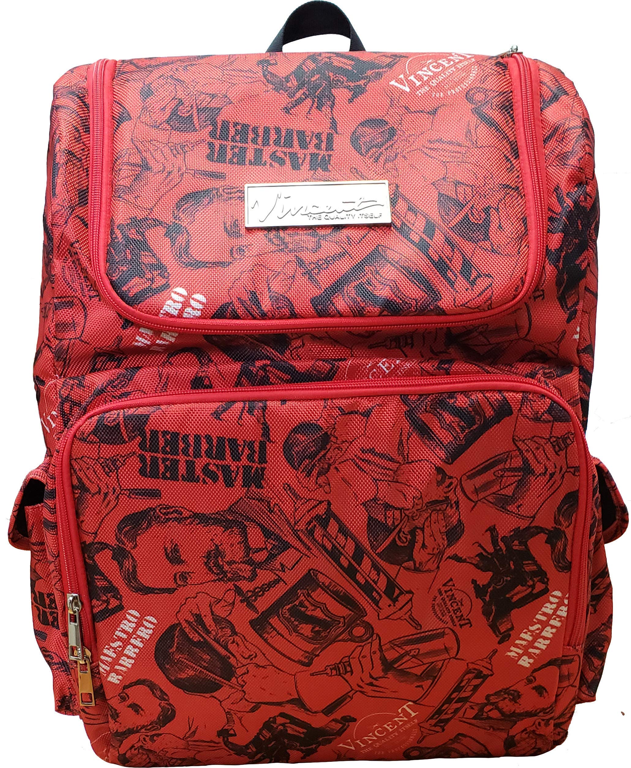 Vincent Master Backpack Travel Stylist Barber Bag (Red)