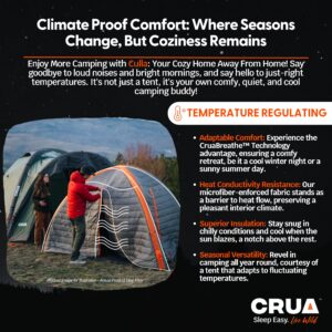 Crua Culla Maxx Temperature Regulating Inner Tent - Keeps You Warm in The Winter and Cool in The Summer - Fits in Most Tents and Camp cots