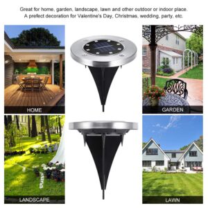 AOZBZ Solar Ground Light LED Color Changing Garden Light Outdoor Waterproof Disk Light Solar Landscape Pathway Light (multicolor)