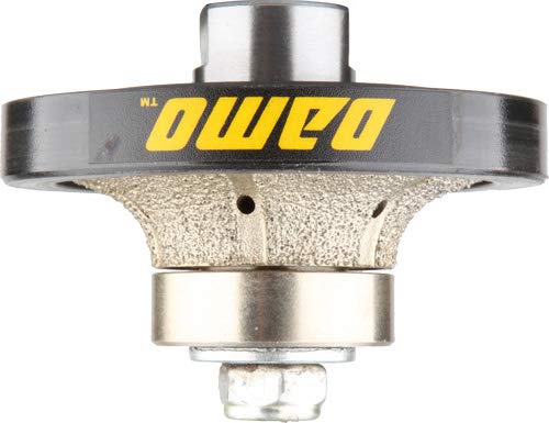 DAMO 1/2 inch Demi Bullnose Half Bullnose Roundover Medium Diamond Hand Profiler Router Bit Profile Wheel with 5/8-11 Thread for Granite Concrete Marble Countertop Edge …