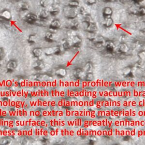 DAMO 1/2 inch Demi Bullnose Half Bullnose Roundover Medium Diamond Hand Profiler Router Bit Profile Wheel with 5/8-11 Thread for Granite Concrete Marble Countertop Edge …