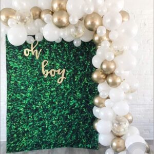 White and Gold Balloon Garland Kit, 60PCS Balloon Garland Including White, Chrome Gold & Confetti Balloons Decorations Backdrop Ideal for Wedding Birthday Baby Shower Bridal Party Decorations