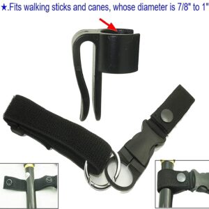 Secure Walking Stick Crutch & Cane Elastic Wrist Strap and Mobility Walker Pants Clip Belt Holder Support Grip Aid Holders for Arthritis, Elderly, Seniors & Camping & Hiking ~ Perfect Solution（No Cane