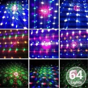 Party Lights DJ Disco Lights SUPERNAL Sound Activated LED Strobe Effect Projector Stage Lights with Remote Control for Wedding Birthday Christmas Karaoke Dance Concert