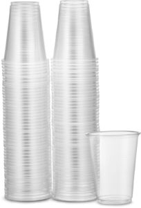 plasticpro 7 oz clear plastic disposable drinking cups [100 count]