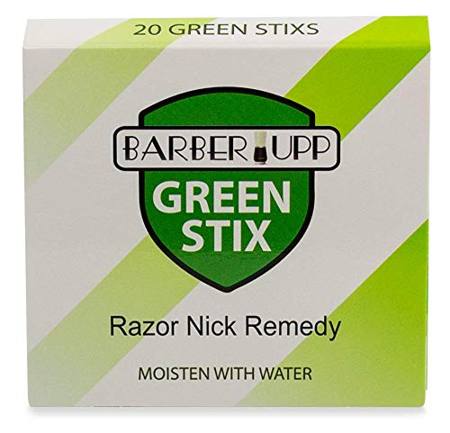 BARBERUPP Styptic Stick Shave Accessories (Green Stix, 6-Pack) Stops Bleeding For Razor Nicks For Men & Women - Sanitary and Great For Barbers or Personal