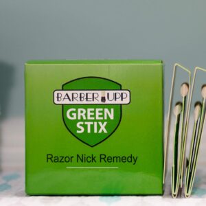 BARBERUPP Styptic Stick Shave Accessories (Green Stix, 6-Pack) Stops Bleeding For Razor Nicks For Men & Women - Sanitary and Great For Barbers or Personal