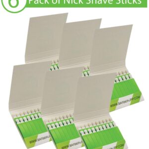 BARBERUPP Styptic Stick Shave Accessories (Green Stix, 6-Pack) Stops Bleeding For Razor Nicks For Men & Women - Sanitary and Great For Barbers or Personal