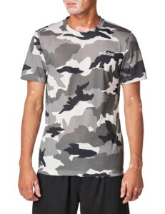 adidas men's fast and confident all over print tee black/white x-large