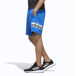 adidas Men's Color Block Shorts Glory Blue/White Medium