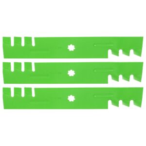 8TEN LawnRAZOR Mower Blade Set for John Deere 145 155C 48 Inch Deck GY20852 AM141035 GX21784 GY20852 (Toothed Mulching)