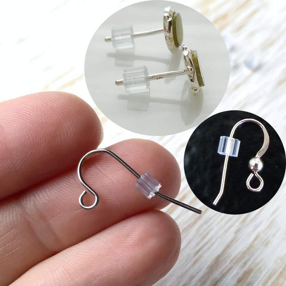 Clear Earring Backs, 1000PCS Earring Stoppers, Hypo-allergenic Jewelry Accessories, Silicone Earring Backing Replacements