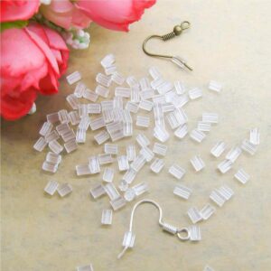 Clear Earring Backs, 1000PCS Earring Stoppers, Hypo-allergenic Jewelry Accessories, Silicone Earring Backing Replacements