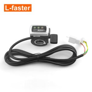 L-faster 24V36V 450W Bike Conversion Kit for Disc Brake Rotor Left Side Mounting Bicycle Motor Kit with Thumb Throttle (24V Thumb kit)