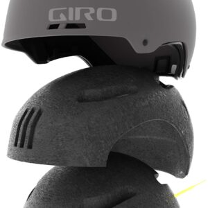 Giro Emerge Spherical Ski Helmet - Snowboard Helmet for Men, Women & Youth - Matte Black - Size M (55.5-59cm)