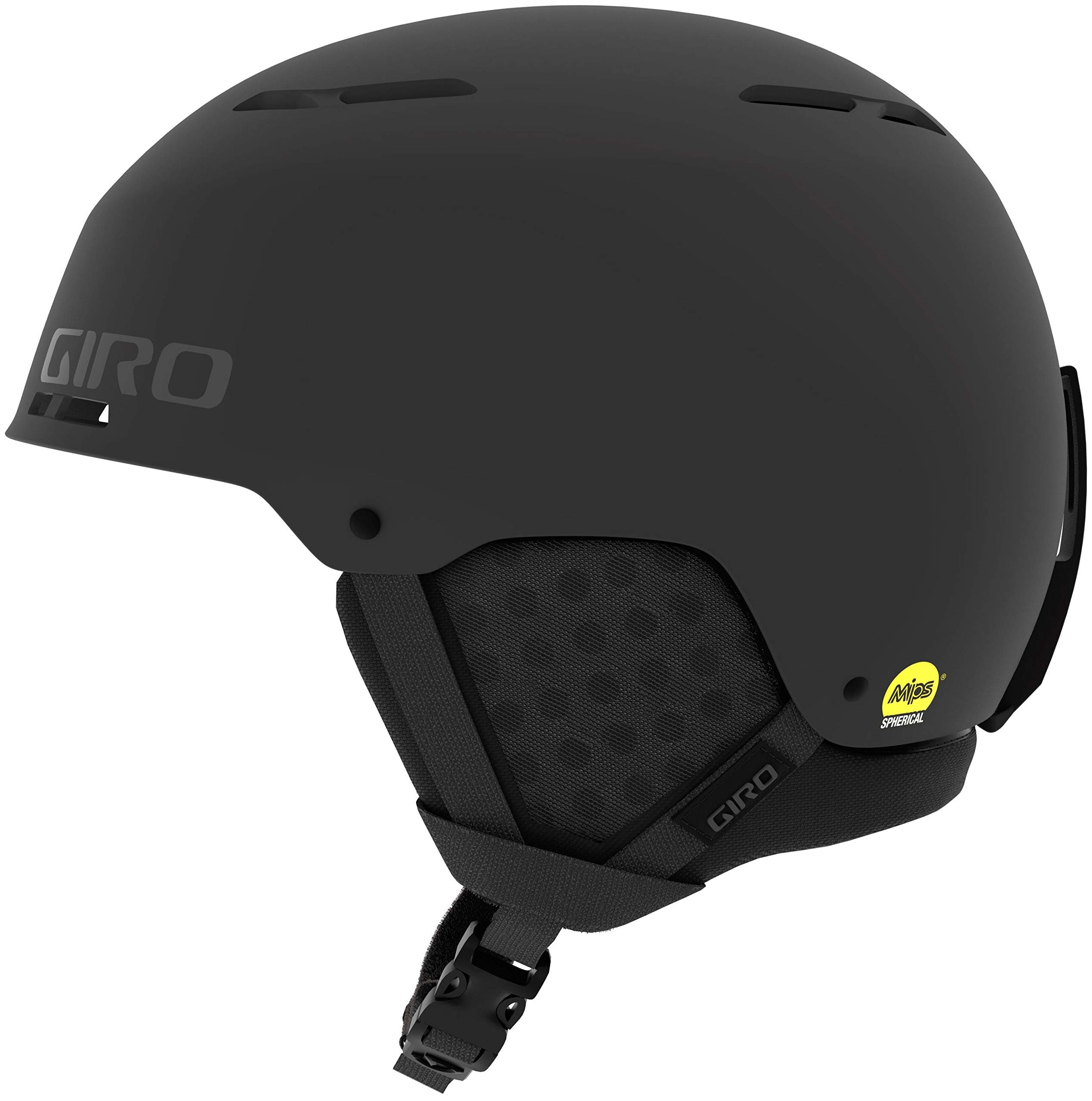 Giro Emerge Spherical Ski Helmet - Snowboard Helmet for Men, Women & Youth - Matte Black - Size M (55.5-59cm)