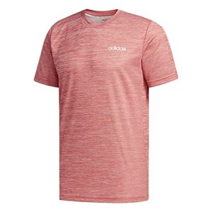 adidas men's designed 2 move heather tee scarlet/white medium