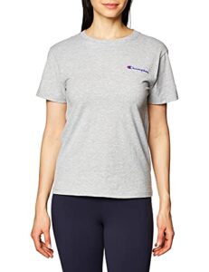 champion women's t-shirt, classic cotton-blend t-shirt, crewneck tee, jersey t-shirt