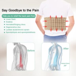 Back Decompression Belt Lumbar Support for Back Pain Relief - HONGJING Lower Back Traction Device, One Size Fits 29-49 Waist