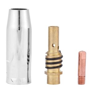 zerone nozzles contact tips, 11pcs nozzles contact tips holders mig welder consumable accessory fit for 15ak torch gun