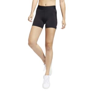 adidas womens alphaskin shorts tights black/white x-large 4"