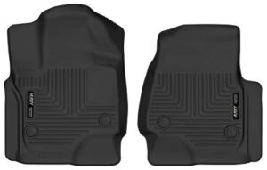 husky liners x-act contour floor mats | fits 2018 - 2024 ford expedition/lincoln navigator | front row, 2-pc black - 54651
