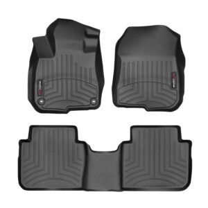 WeatherTech Custom Fit FloorLiners for Honda CR-V, CR-V Hybrid - 1st & 2nd Row (441110-1-2), Black