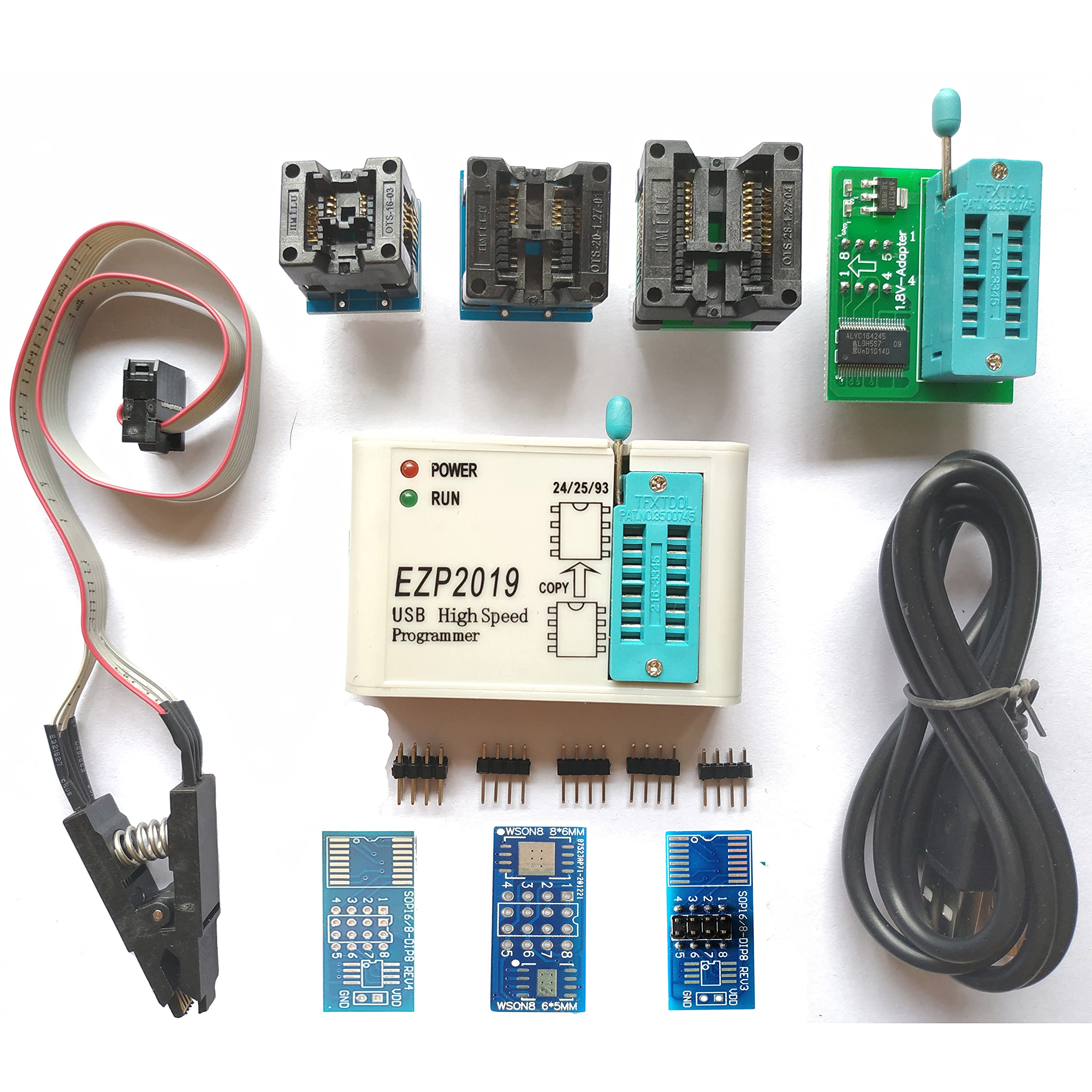 EZP2019 High Speed USB SPI chip Programmer IC eprom Programmer Socket Support 24 25 93 EEPROM Flash Bios