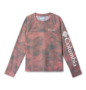 columbia kids & baby solar chill printed long sleeve, wildfire, 3t