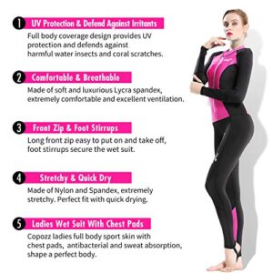 COPOZZ Diving Skin, Men Women Youth Thin Wetsuit Rash Guard- Full Body UV Protection - for Diving Snorkeling Surfing Spearfishing Sport Skin