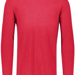 Augusta Sportswear Boys Tri-Blend Long Sleeve Crew, Red Heather, M