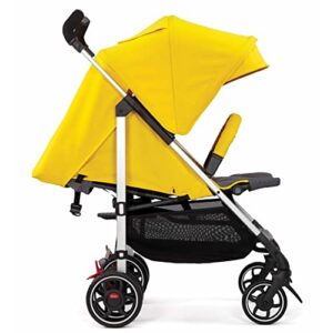 Diono Flexa Umbrella Stroller from Infant to Toddler, Freestanding Slim Fold, Lightweight Umbrella Stroller with Canopy, XL Storage Basket, Yellow Sulphur