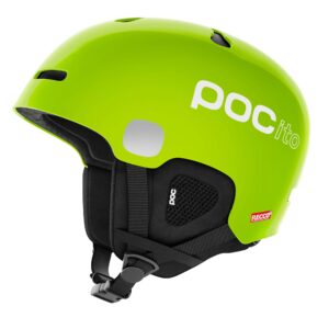 poc, kid's pocito auric cut spin helmet for skiing and snowboarding, fluorescent lime green, xx-small