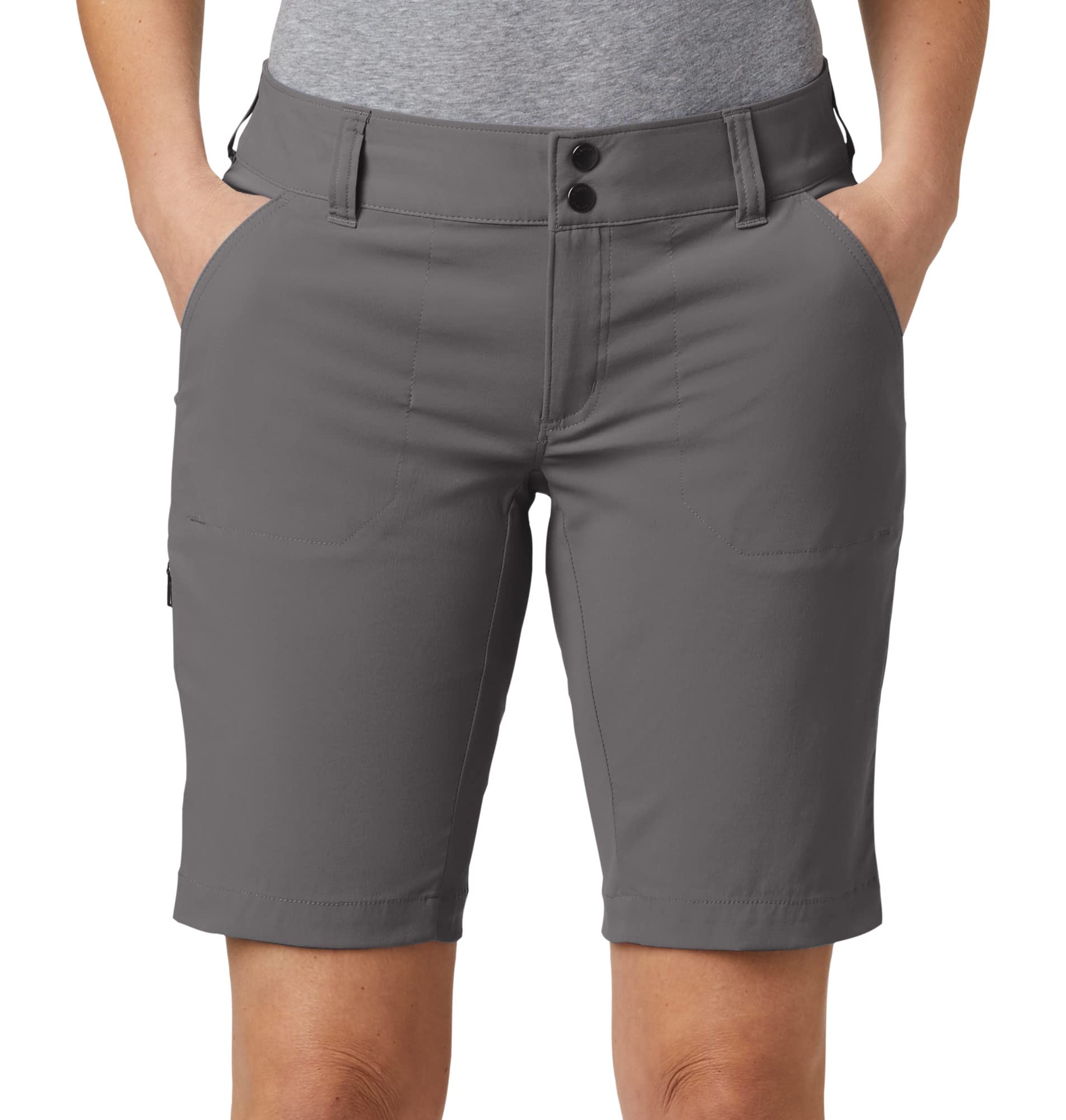 Columbia Women's Standard Saturday Trail Long Short, City Grey, 10W x 10L