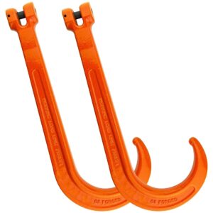 vulcan forged clevis tow hook - 15 inch - grade 80-2 pack - 7,100 pound safe working load